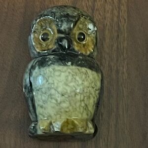 GENUINE ALABASTER HAND CARVED
VOLTERRA MADE IN ITALY Marble Owl Figurine